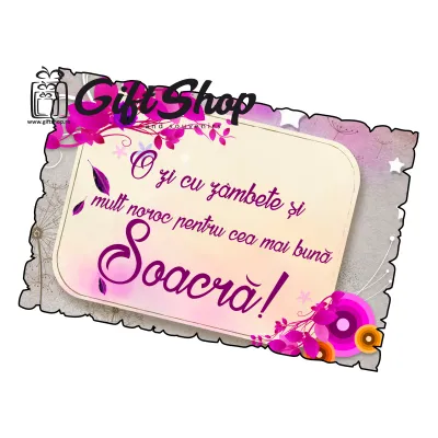 O zi cu zambete pentru cea mai buna soacra, magnet frigider  mgs111